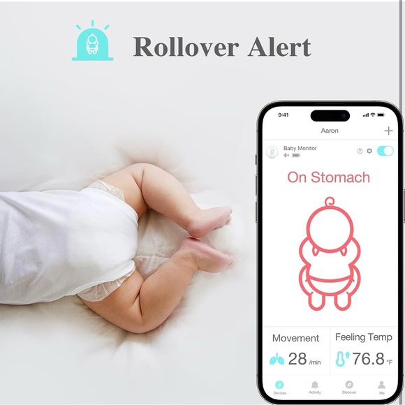 Sense-U Smart Baby Movement Monitor 3 - Tracks Baby's Abdominal Movement, Sleep - Picture 12 of 14